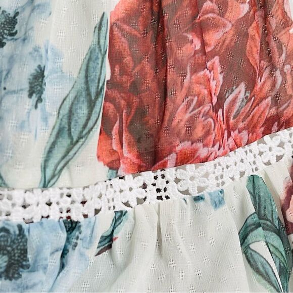 NWT L’atiste by Amy Floral MIDI Tiered Dress - S - Picture 15 of 16